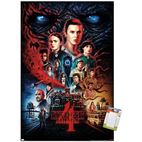 Trends International Netflix Stranger Things: Season 4 - The Piggyback  Framed Wall Poster Prints White Framed Version 22.375 X 34 : Target