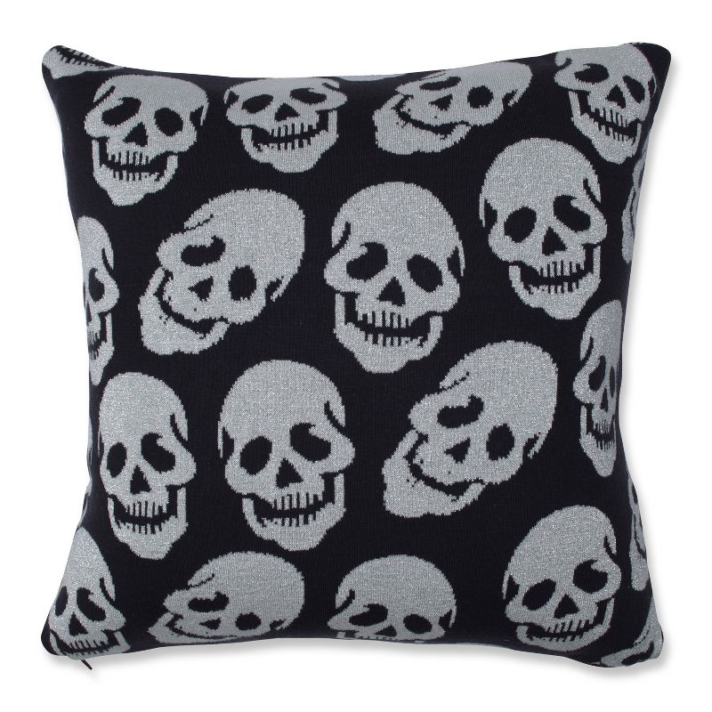 18.5&#34;x18.5&#34; Glitzy Skulls Square Throw Pillow - Pillow Perfect, 1 of 7