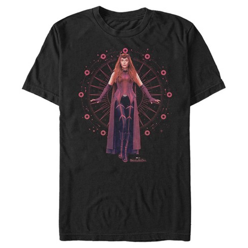 Men's Marvel Wandavision Scarlet Witch Geometric Magic Symbol T-shirt ...