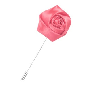 Unique Bargains Wedding Groom Boutonnieres Rose Flower Lapel Pins for Men 1 Pc - 1 of 4