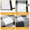 Outdoor Plastic Straw Rug Waterproof Patio Rug Double-Sided Camping Mat with Storage Bag, Checkerboard Pattern, Balcony Outdoor Mat - 3 of 4