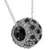 Pompeii3 1ct Diamond Pave Puff Slide Pendant 14K White Gold Necklace - image 2 of 3