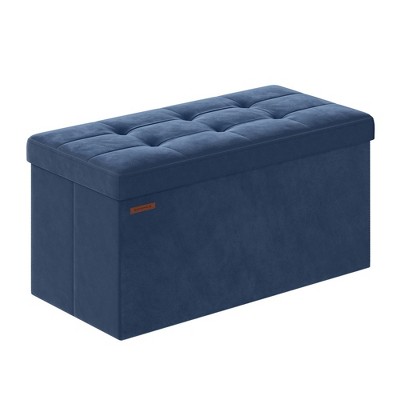 SONGMICS Storage Ottoman Bench Folding Storage Footrest 2 Extra Storage Boxes Hold up to 660 lb