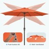 Hyleory 9' Sunbrella with 8 ribs,Hyleory Tilt Market Patio Umbrella with Oval Ribs Iron Pole, Sturdy and Adjustable - 4 of 4