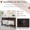 PAGED Classic Retro Console Table with 3 Top Drawers & Open Style Bottom Shelf, 50" Entryway Sofa Table, Solid Pine Entryway Table - 3 of 4
