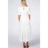 PinkBlush Ivory Floral Embroidered Maternity Midi Dress - 3 of 4