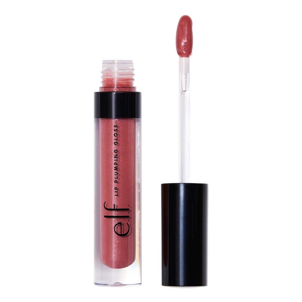 Photos - Lipstick & Lip Gloss ELF e.l.f. Lip Plumping Gloss - Mauve Lady - 0.09 fl oz 