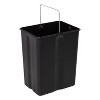 Honey-Can-Do 58L Rectangular Step Trash Can: Stainless Steel Pedal-Operated Garbage Can with Lid, Silver - 3 of 4