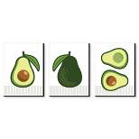 Big Dot of Happiness Hello Avocado - Kitchen Wall Art and Restaurant Decorations - 7.5 x 10 inches - Set of 3 Prints