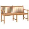 vidaXL Patio Bench - 59.1" Length, Solid Teak Wood, Fine Sanded, Waterbase Finish, Weather Resistant, Garden Furniture, Outdoor Seating - 2 of 4