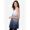 Woman Within Plus Size Longer-Length Dip-Dye Sleeveless Tunic - 4 of 4