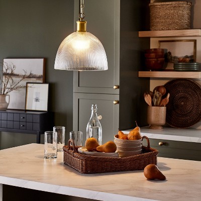 Reeded Glass Pendant