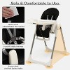 Infans Foldable High Chair for Babies and Toddlers with 7 Different Heights 4 Reclining Backrest Seat, Removable Tray Rear Wheels with Locks, Black - 4 of 4