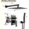 COZONY Rain Shower System with Handheld, 10/12" Stainless Steel 2-Function Wall Mounted Shower Faucet Set with Diverter for Bathroom - 2 of 4