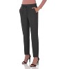 Rekucci Women's Dressy Jogger Pants with Pockets – Stylish Pull-On Tapered Work to Evening Pants - 2 of 4