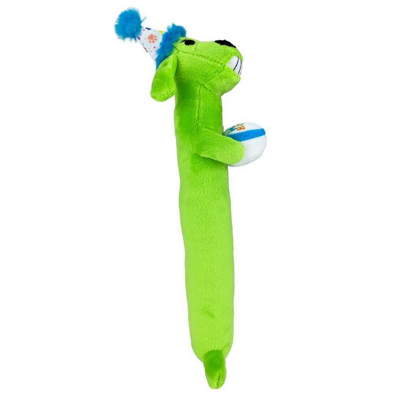 Multipet Birthday Loofa Dog Toy - Green - 12&#34;, 3 of 7