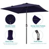 Sonkuki 6.5 FT Outdoor Patio Umbrella Market Table Umbrella With a Crank for Garden, Deck and Pool - 3 of 4