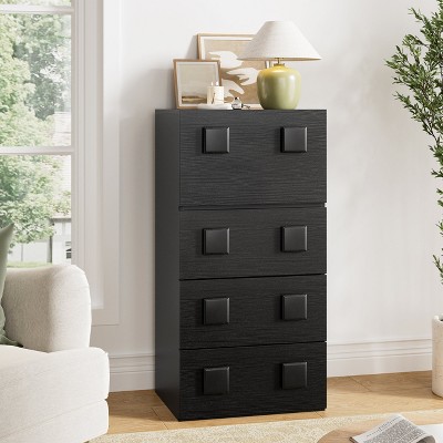 WOWLIVE 4 - Drawer Dresser for Bedroom, Chest of Drawers with Sturdy Structure, Living Room, Office