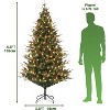 coucheta 6.5FT Artificial Christmas Tree with PE Tips Pine Cones Berries Decorations, Easy Assembly Metal Stand, for Home, Holiday, Decor, Green - 2 of 4