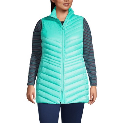 Women's Long Puffer Vest with Hood - S.E.B. By SEBBY Black X-Large