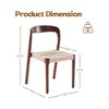 INFURNIC Accent Chairs, Comfortable Woven Seat with Sturdy Legs, Modern Accent Chairs for Kitchen and Dining Room, Brown, 17.53"*18.51"*29.92" - 4 of 4