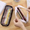 Fmeida 2pcs Clear PVC Zipper Pencil Bag Toiletries Exam Pen Pencil Pouch Case Travel Luggage Make up Cosmetic Bag - 4 of 4