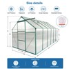 6x12FT Polycarbonate Greenhouse, Heavy Duty Aluminum Walk-in Greenhouses with Sliding Door & Raised Base, Plant Greenhouse for Outdoor Garden Backyard - 3 of 4