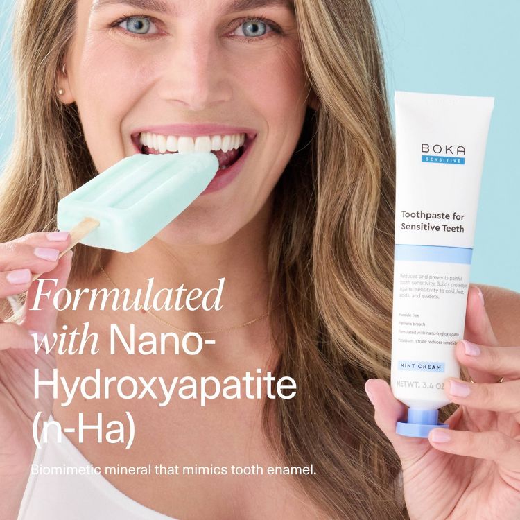 Boka n-Ha Sensitive Toothpaste - 3.4oz: Gel, Mint, Nanohydroxyapatite, 1-Pack, 5 of 9