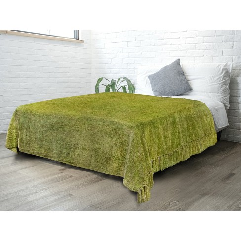 Lime green bed discount throw