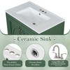 Lyngins 30" Freestanding Bathroom Vanity with Sink, Soft Close Door with Shelf & 3 Drawers, Modern Bathroom Storage Cabinet with Ceramic Sink - 3 of 4