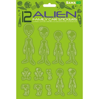 Gamago GAMAGO Alien Family Car Stickers | Set of 12