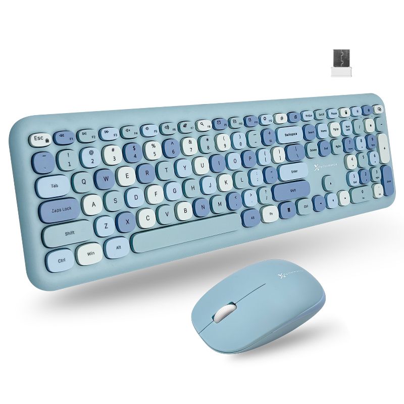 X9 Performance 110-Key Wireless RF Colorful Keyboard and Mouse Combo for PC, 1 of 9