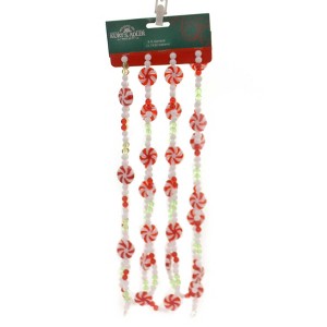 108.0 Inch Red Green White Candy Garland Decorative Tree Garlands - 1 of 2