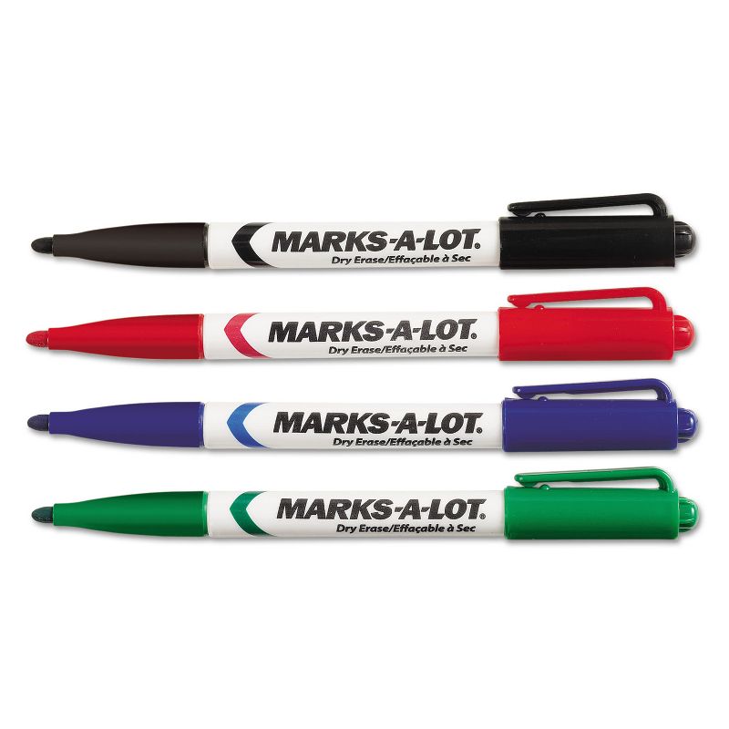 Avery Marks-A-Lot Pen-Style Dry Erase Markers Bullet Tip Assorted 4/Set 24459, 1 of 7