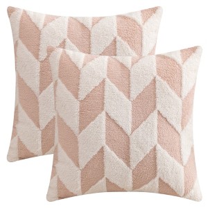 REGALWOVEN Soft Snowflake Fleece Geometric Throw Pillow Covers for Couch Sofa Living Room 2 Pcs - 1 of 4