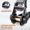 VEVOR Ratchet Tie Down Straps (4PK), 2200 lb Max Break Strength, Includes 4 Premium 1" x 15' Rachet Tie Downs with Padded Handles, Black - 4 of 4