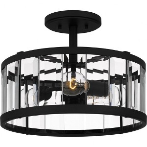 Quoizel Lighting Lucia 3 - Light Semi-Flush Mount in  Matte Black - 1 of 4