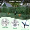 Outdoor Metal Chicken Coop, Chicken Coop Run, Outdoor Walk-in Poultry Cage, Large Walk In Chicken Run Pen with Waterproof Cover and Door for Backyard - 4 of 4