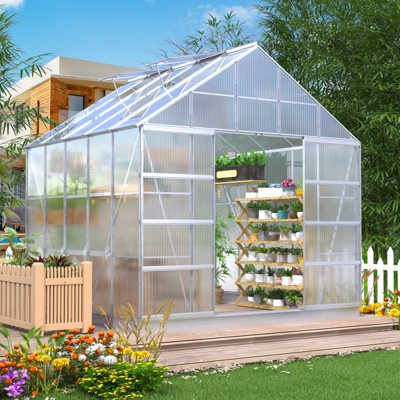 EROMMY 10' W x 10' D Hobby Greenhouse