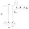 LNC Sallingboe 3-Lights 26.2" Modern Linear Kitchen Island Pendant  Lights, Polished Gold with Textured Cylinder Glass - 3 of 4