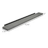 INFURNIC Decorative Wall Shelf Floating Fireplace Mantel Handmade Fir Wood Shelf with Metal Bracket, Grey, 71.75"*7.75"*2" - 2 of 4