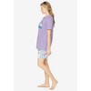 Dreams & Co. Plus Size Knit Pj Short Set - 4 of 4