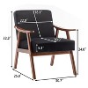 Mid-Century Accent Chair with Solid Wood Frame and Extra-Thick Backrest, 4W- ModernLuxe - 3 of 4