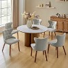 Lidia Mid-century Modern Wingback Dining Chair with Solid Wood Legs Set of 6|ARTFUL LIVING DESIGN - 2 of 4