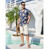 Clearlove Men's Hawaiian Shirt Short Sleeves Printed Button Down Summer Beach Dress Shirts - 3 of 4