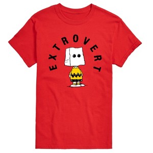 Men's - Peanuts - Charlie Brown Extrovert Short Sleeve Graphic T-Shirt - 1 of 4