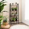 Costway 4-Tier Wood Ladder Shelf Ladder Bookcase Bookshelf Display Rack - image 4 of 4