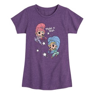 Girls' - Nickelodeon - Shimmer & Shine Sparkle In My Glitter Fitted Short Sleeve Graphic T-Shirt - 1 of 4