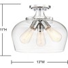 Savoy House Octave 3 - Light Semi-Flush Mount in  Polished Chrome - 4 of 4