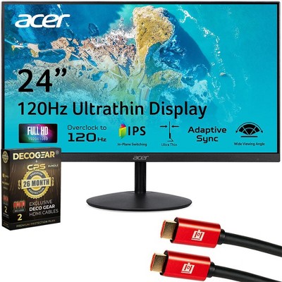 Acer 23.8" FHD 120Hz Ultra-Slim IPS Gaming Monitor w/ Extended Protection Bundle